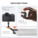 K&F Concept Super Crab Clamp Camera Mount Rotatable 1/4" 3/8" (KF31.218) - Image 4
