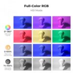 K&F Concept RGB Video Light 5000mAh Portable 360° LED Panel 2700-7500K CRI95+ (KF34.052) - Image 5