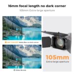 K&F Concept Matte Box Kit 4x5.65" Filter 67-95mm Adapters (2322V1) - Image 3