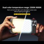 Jmary FM-168R Dual Color Temperature 160 LED Beads Portable Magnetic Phone Fill Light (Black) - Image 4