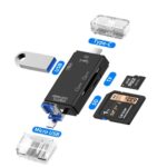 Generic 6-in-1 USB-C & OTG Micro SD Card Reader Adapter - Image 2