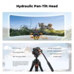 K&F Concept 73" Aluminum Travel Tripod with Fluid Head (KF09.172) - Image 3