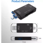 Generic 6-in-1 USB-C & OTG Micro SD Card Reader Adapter - Image 5