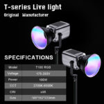 Vagner Pro T100-S 100W RGB COB LED Video Light - Image 13
