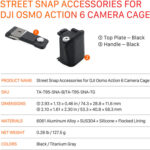 Tilta Camera Cage with Street Snap Accessory Kit for DJI Osmo Action 6 (Black) TA-T95-B-B - Image 2