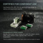 Tilta LP-E17 Kit with 2 Batteries and 2-Bay USB Charger (Forest Green) TBC-E17-A-FG - Image 9