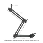 General 3-Section Double Articulated Extension Arm with 5/8" Hex Pin - Image 6