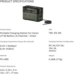 Tilta Portable Charging Station for LP-E6 Batteries (Green) TBC-E6-GN - Image 2