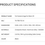 Tilta Camera Cage Pro Kit for Nikon ZR (Black) TA-T98-B-B - Image 15