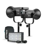 2x Nanlite FS-200B Bi-Color LED Monolight + 1x Nanlite LitoLite 5C RGBWW Mini LED Panel – Studio Lighting Bundle