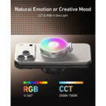 TELESIN Magnetic RGB Selfie Ring Light(P5-BGD-18) - Image 11