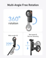 Telesin 4-in-1 Magnetic Selfie Stick with Carabiner ( P1-CSS-03WH) - Image 8