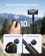 Telesin 4-in-1 Magnetic Selfie Stick with Carabiner ( P1-CSS-03WH) - Image 9