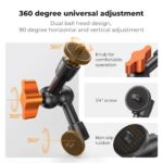 K&F Concept 6" Magic Arm Kit with 1/4" Screw 360°Ballhead (KF31.198) - Image 3