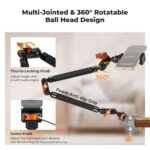 K&F Concept 22" Super Clamp Magic Arm, 1kg Load, Dual ARRI Pins (KF31.201S1) - Image 5