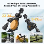 K&F Concept Motorcycle Handlebar Camera Mount, 360° Ball Head, 1/4" Screw (KF31.205) - Image 2