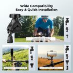 K&F Concept Motorcycle Handlebar Camera Mount, 360° Ball Head, 1/4" Screw (KF31.205) - Image 3