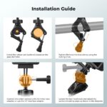K&F Concept Motorcycle Handlebar Camera Mount, 360° Ball Head, 1/4" Screw (KF31.205) - Image 7