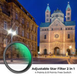 K&F Concept 52MM Variable Star 4-8 Filter, 18 Layer Green Coated Optical Glass (KF01.2327) - Image 2