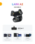 Hollyland LARK A2 Wireless Microphone System (Mini Duo Version - Space Gray) - Image 3