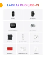 Hollyland LARK A2 Wireless Microphone System (Duo Version - Space Gray) - Image 2