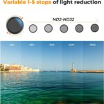 K&F Concept 82mm 2-in-1 CPL + Variable ND2-ND32 Filter 18-Layer Blue Coating (KF01.2603) - Image 4