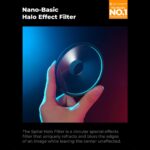 K&F Concept 72mm Spiral Halo Effect Filter with Three Vacuum Cleaning Cloths - Nano-B Series (KF01.2712) - Image 3
