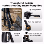 K&F Concept S254A3+BV07 Overhead Tripod with Monopod & Horizontal Arm - Blue (KF09.184) - Image 7