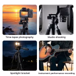 K&F Concept S254A3+BV07 Overhead Tripod with Monopod & Horizontal Arm - Blue (KF09.184) - Image 13