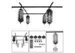 WEISHENG 4 x Pantographs Ceiling Rail System 3x3m